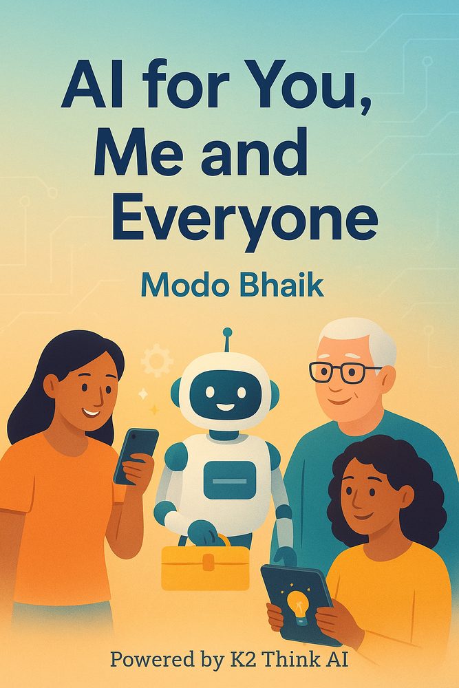 Book cover: AI for You, Me and Everyone